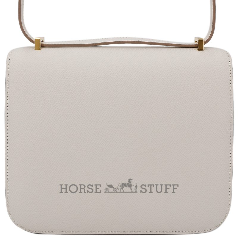 HERMÈS Constance Mini 18 Gris Pale Epsom GHW