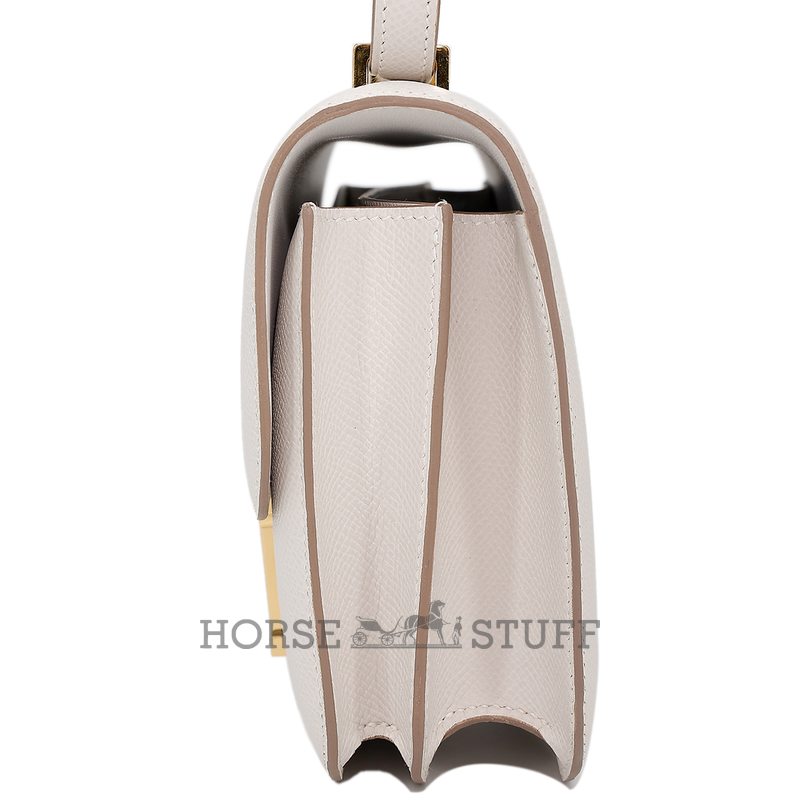 HERMÈS Constance Mini 18 Gris Pale Epsom GHW
