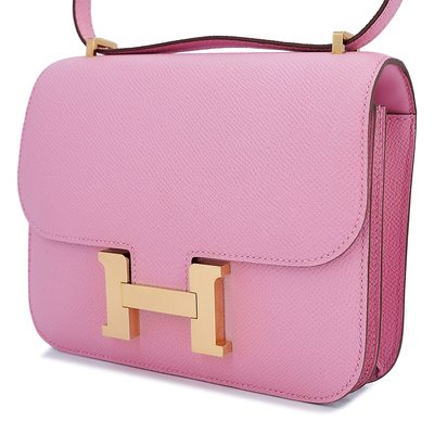 HERMÈS Constance Mini 18 Mauve Sylvestre Epsom RGHW