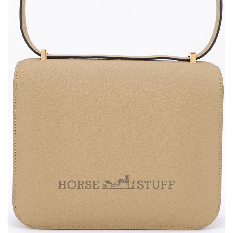 HERMÈS Constance Mini 18 Poussiere Epsom GHW