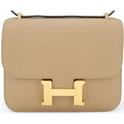 HERMÈS Constance Mini 18 Poussiere Epsom GHW