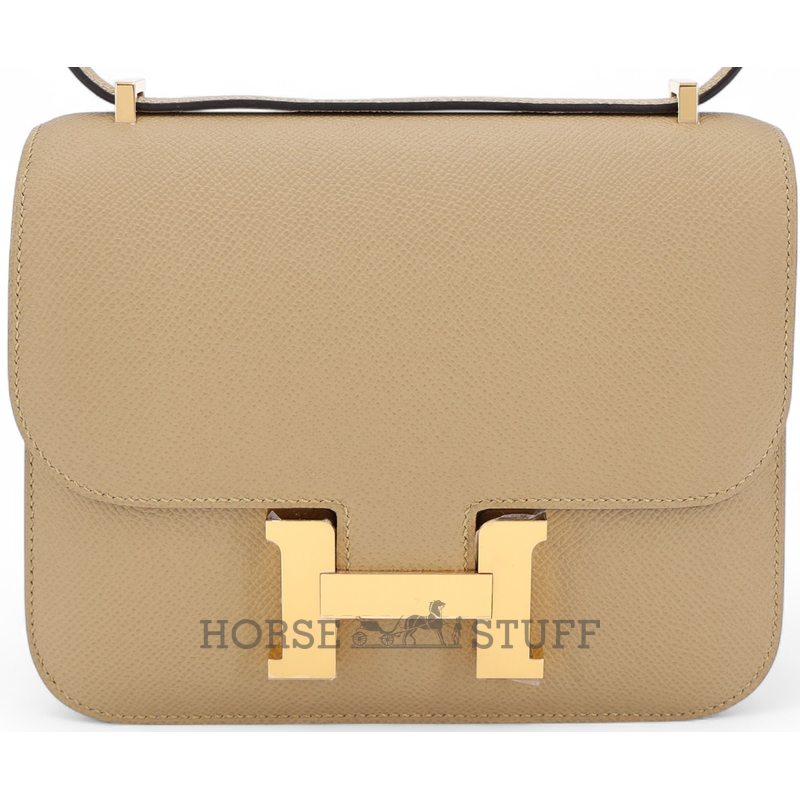 HERMÈS Constance Mini 18 Poussiere Epsom GHW