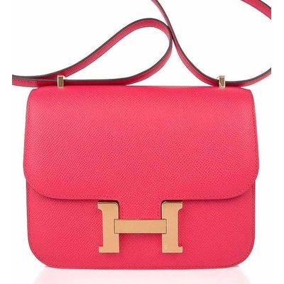 Hermès Constance 18 Rose Extreme Epsom GHW