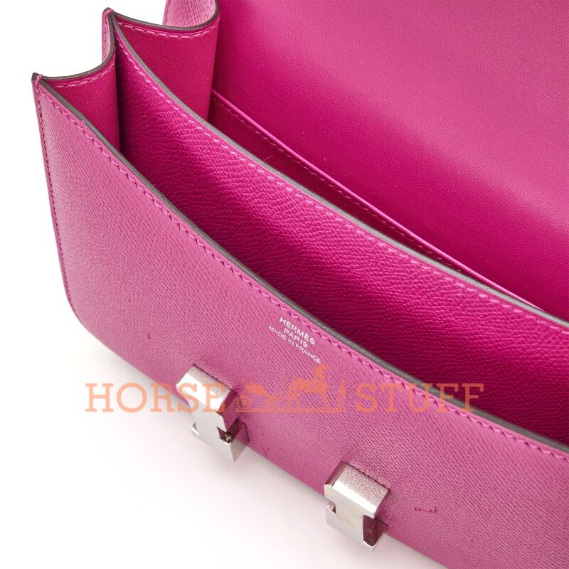 Hermès Constance 18 Rose Pourpre Epsom PHW