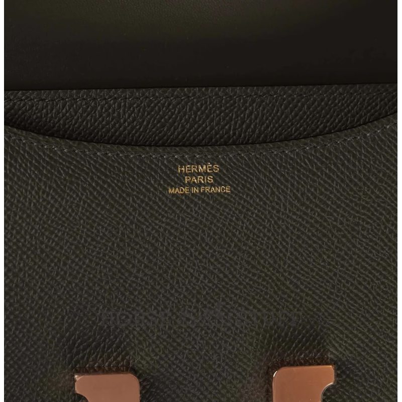 HERMÈS Constance Mini 18 Vert de Gris Epsom RGHW