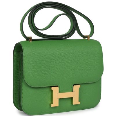 HERMÈS Constance Mini 18 Vert Yucca Epsom GHW