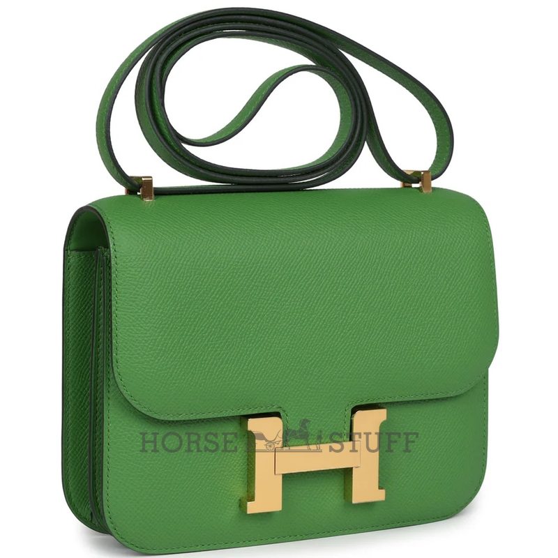 HERMÈS Constance Mini 18 Vert Yucca Epsom GHW