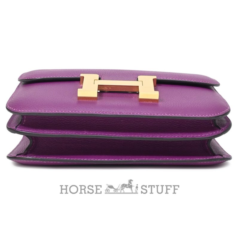 HERMÈS Constance Mini 18 Anemone Evercolor GHW
