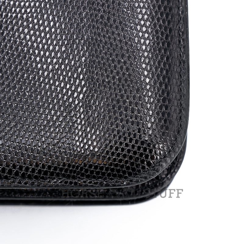 Hermès Constance 18 Black Shiny Niloticus Lizard GHW