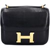 Hermès Constance 18 Black Shiny Niloticus Lizard GHW