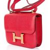 Hermès Constance 18 Rouge Casaque Shiny Niloticus Lizard GHW