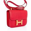 Hermès Constance 18 Rouge Casaque Shiny Niloticus Lizard GHW