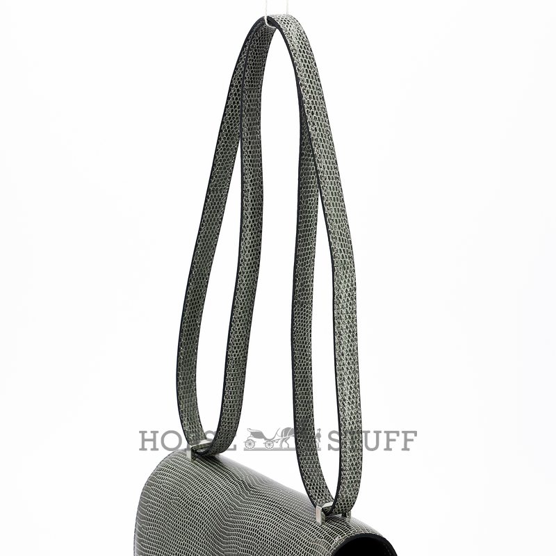 Hermès Constance 18 Gris Fonce Shiny Niloticus Lizard PHW