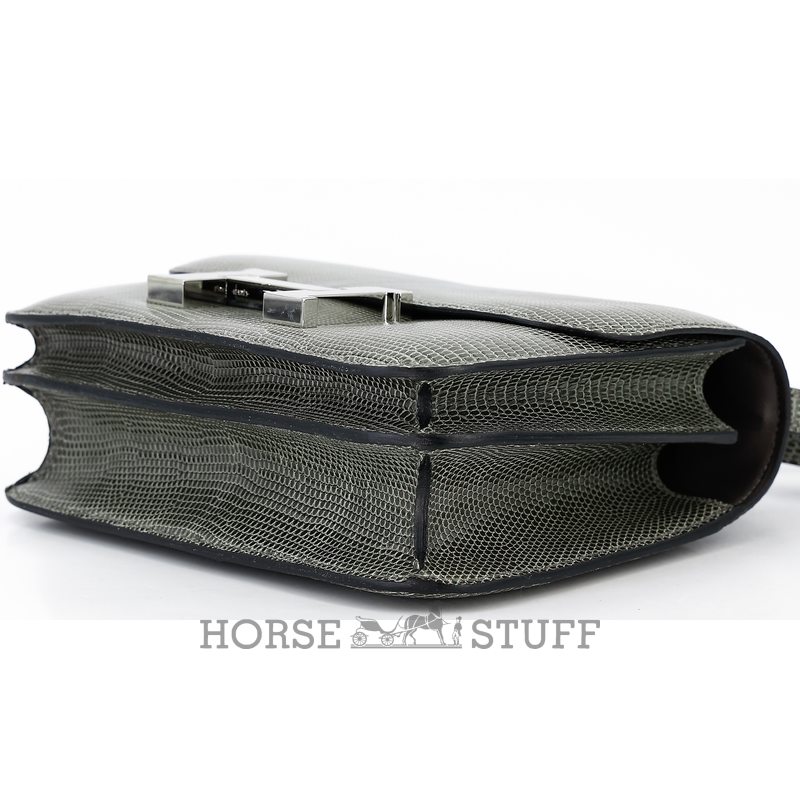 Hermès Constance 18 Gris Fonce Shiny Niloticus Lizard PHW