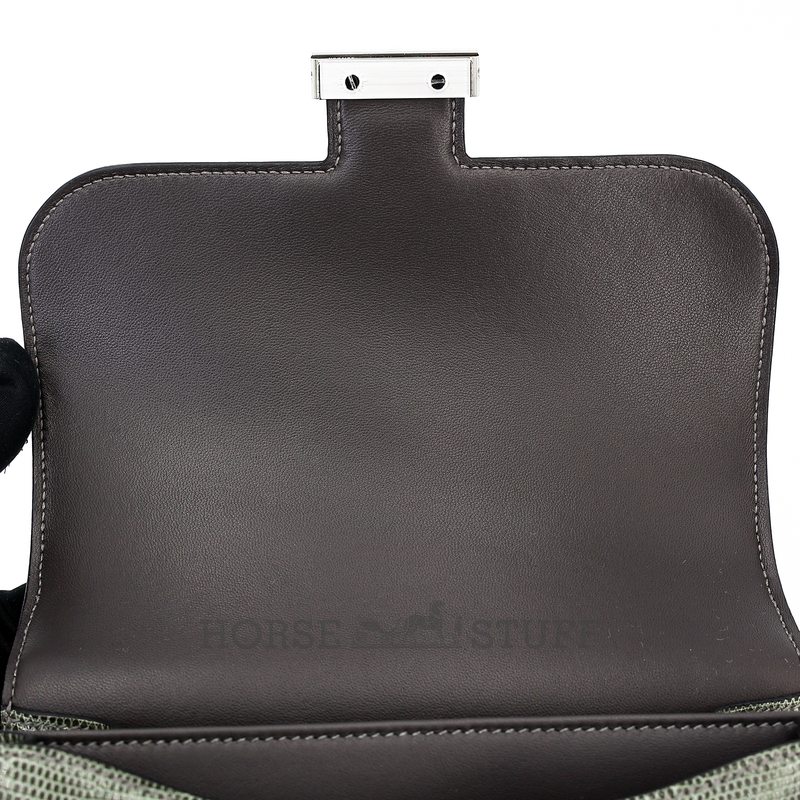 Hermès Constance 18 Gris Fonce Shiny Niloticus Lizard PHW