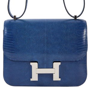 NEW Hermes Picotin 18 Blue Glacier Ostrich Phw, Luxury, Bags