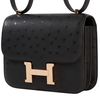 Hermès Constance 18 Black Ostrich RGHW