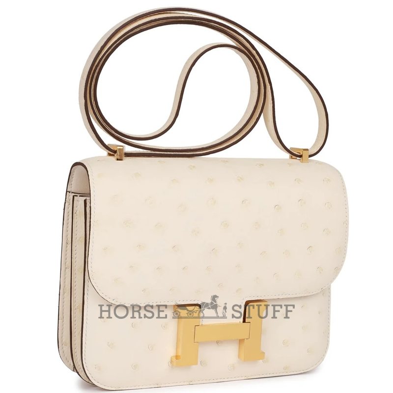 Hermès Constance 18 Nata Ostrich GHW