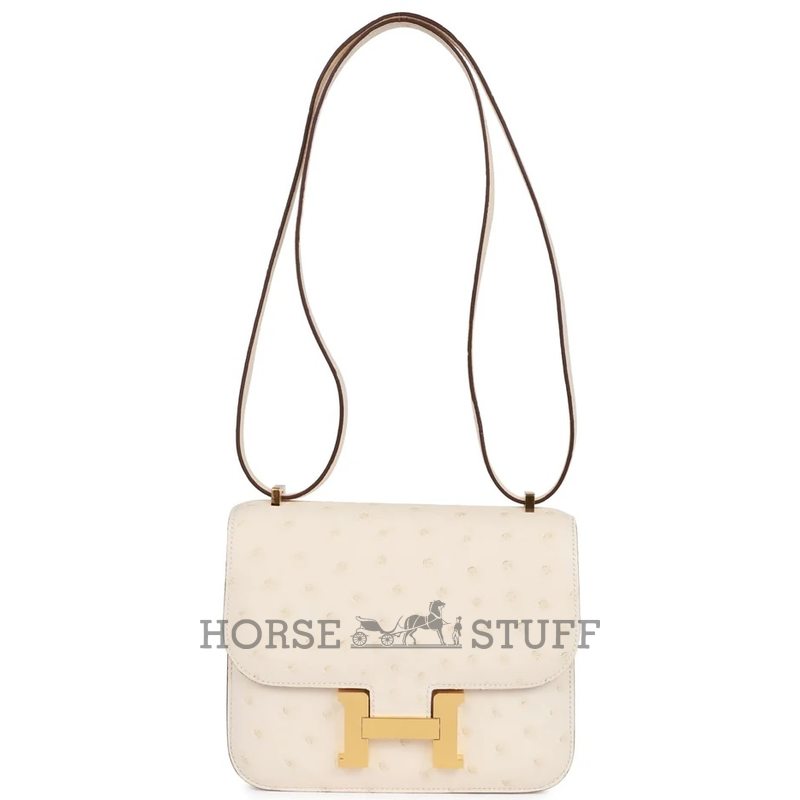 Hermès Constance 18 Nata Ostrich GHW