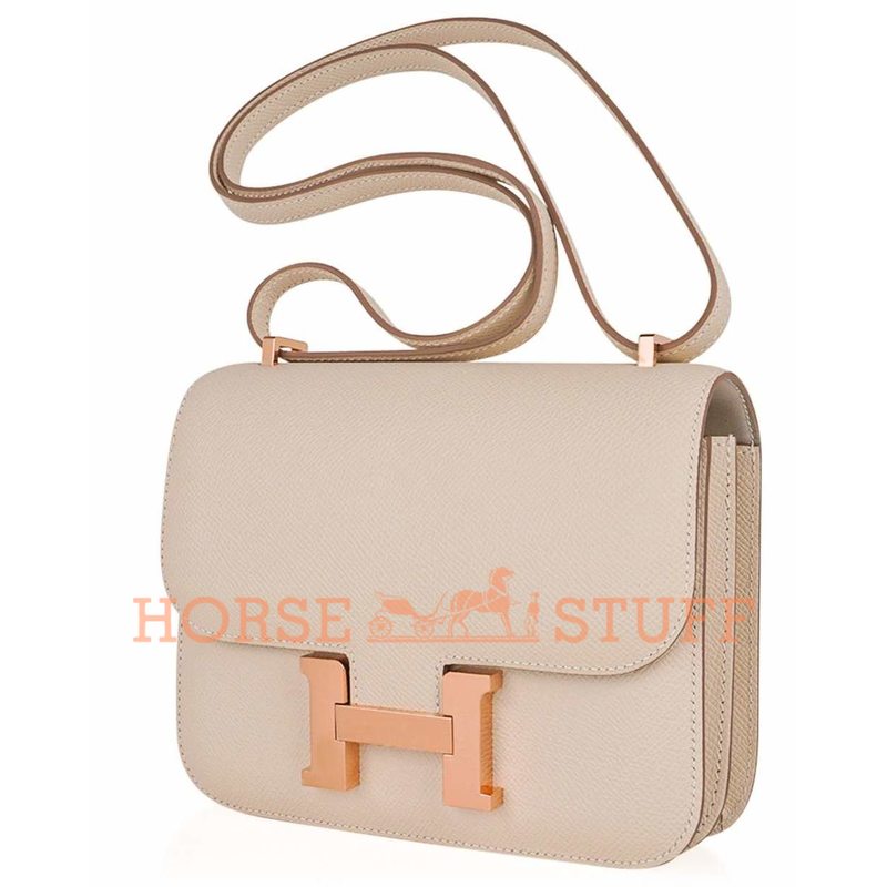 Hermès Constance 18 Special Order HSS Craie / Gris Perle Epsom GHW