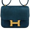 Hermès Constance 18 Blue Ocean Doblis Suede GHW