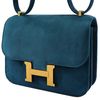 Hermès Constance 18 Blue Ocean Doblis Suede GHW