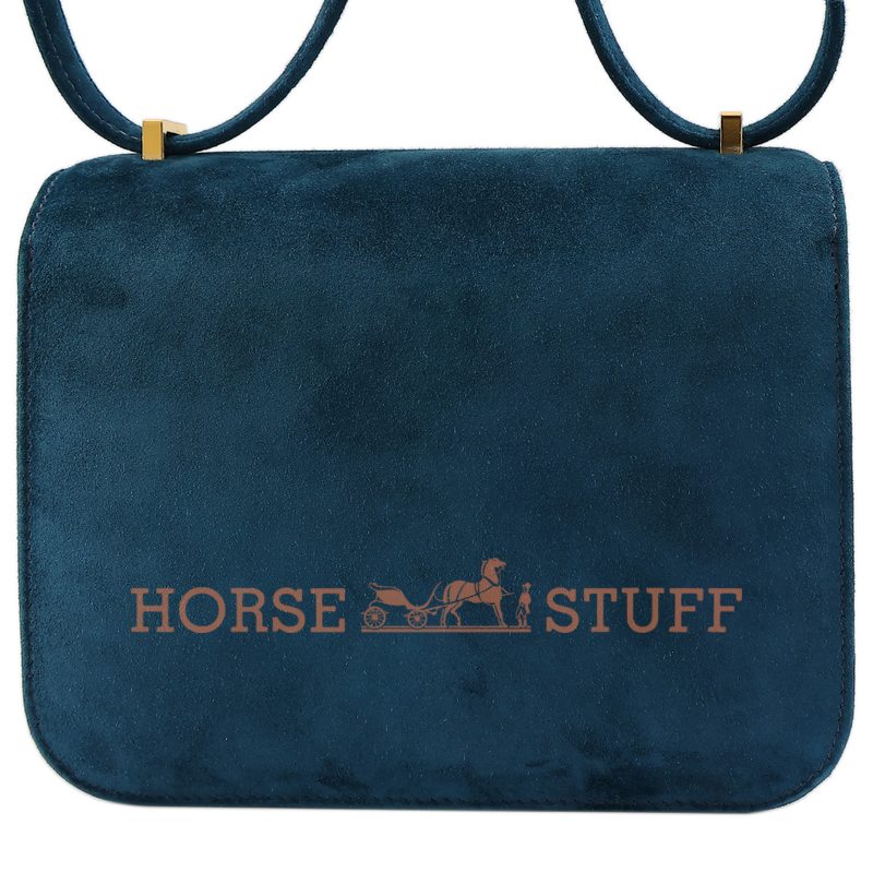 Hermès Constance 18 Blue Ocean Doblis Suede GHW