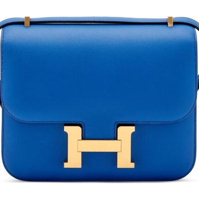 Hermès Constance 18 Blue France Swift GHW