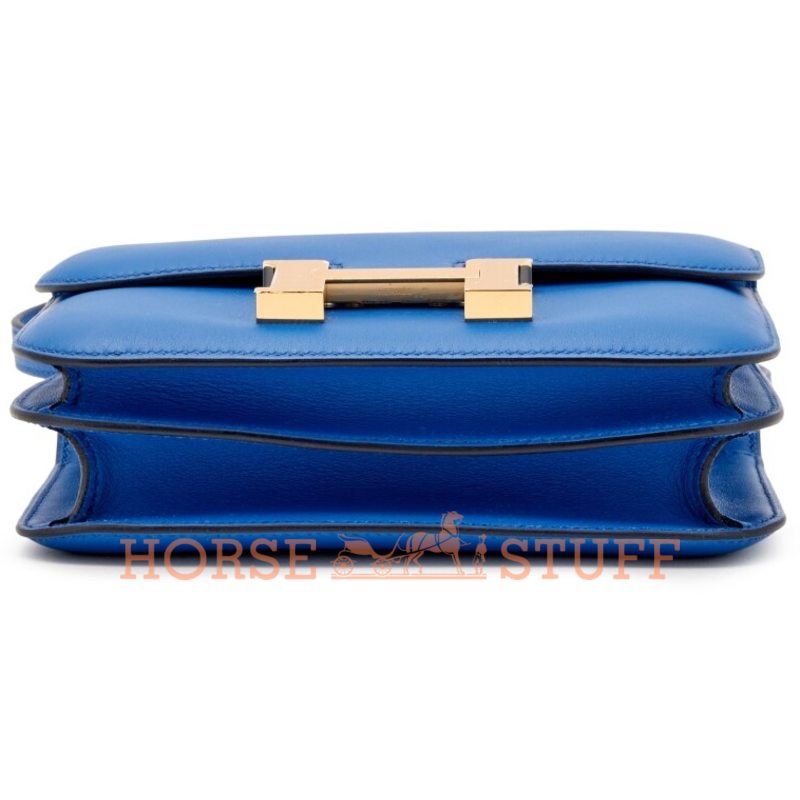 Hermès Constance 18 Blue France Swift GHW