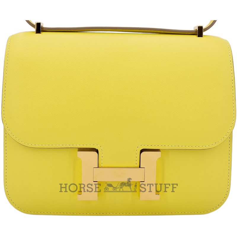 HERMÈS Constance Mini 18 Lime Swift GHW