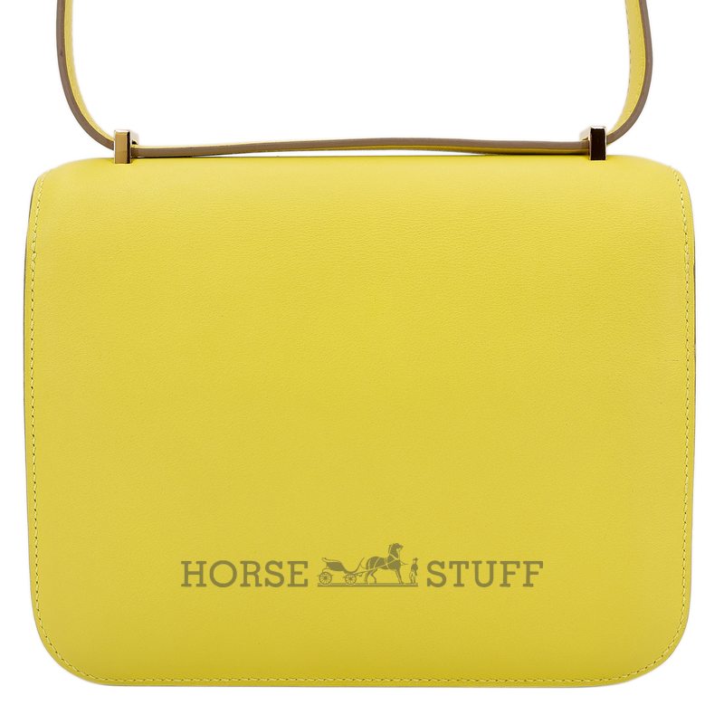 HERMÈS Constance Mini 18 Lime Swift GHW
