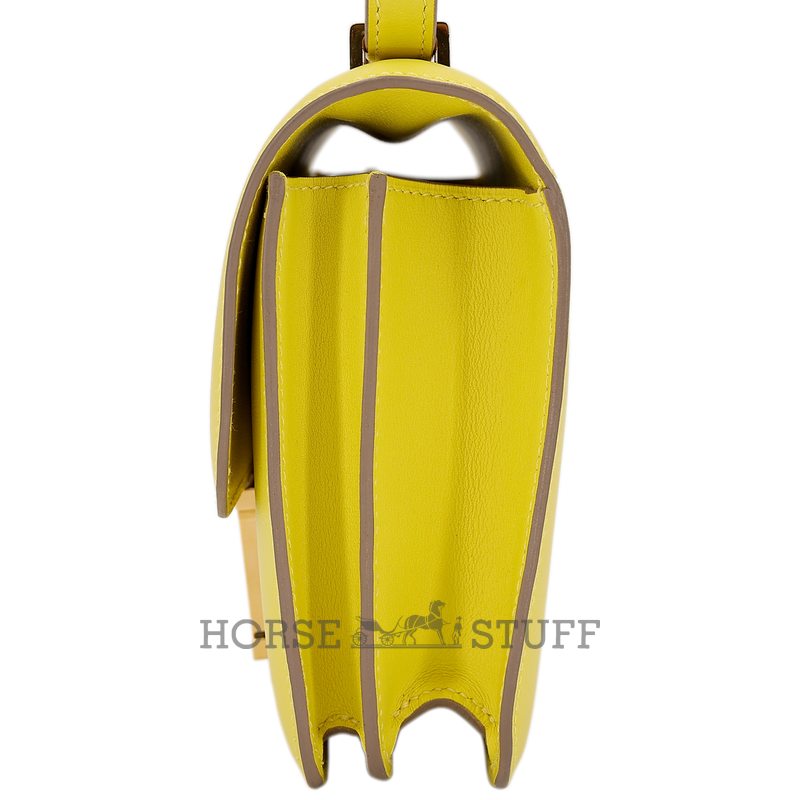 HERMÈS Constance Mini 18 Lime Swift GHW