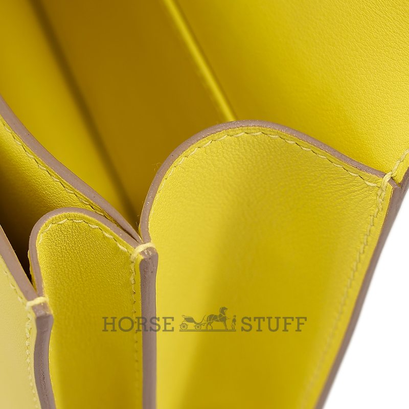 HERMÈS Constance Mini 18 Lime Swift GHW