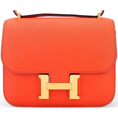 HERMÈS Constance Mini 18 Orange Poppy Swift GHW