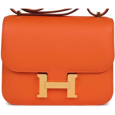 Hermes Constance 18 Orange Swift GHW