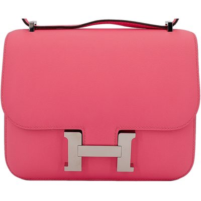 HERMÈS Constance Mini 18 Rose Azalee Swift PHW