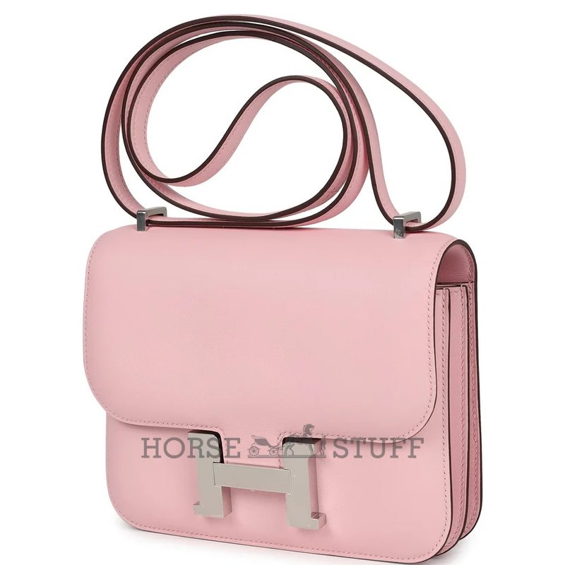 HERMÈS Constance Mini 18 Rose Sakura Swift PHW