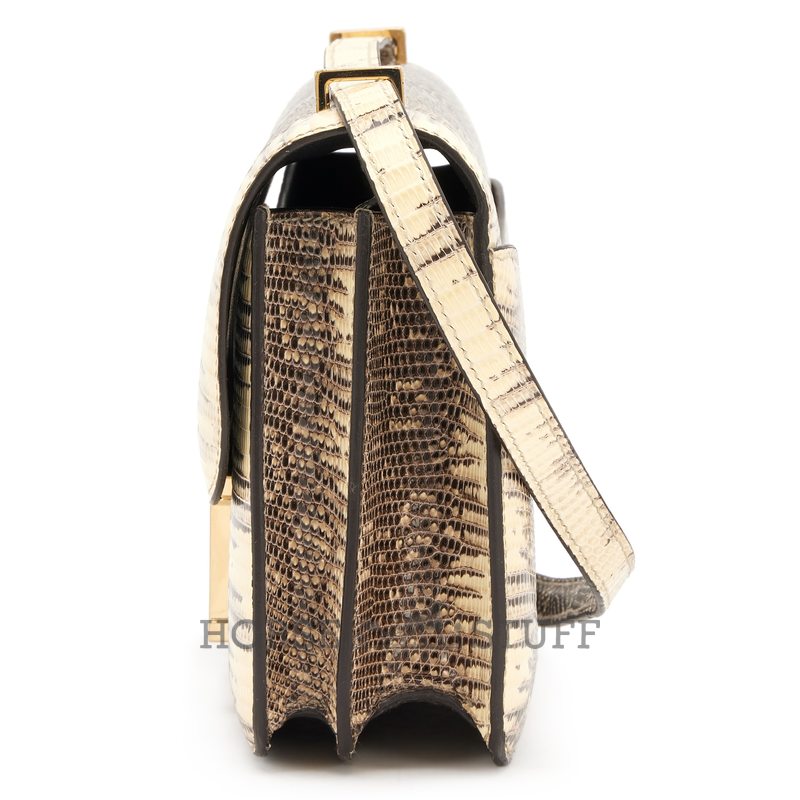 Hermès Constance Elan OMBRE SHINY SALVATOR VARANUS LIZARD GHW