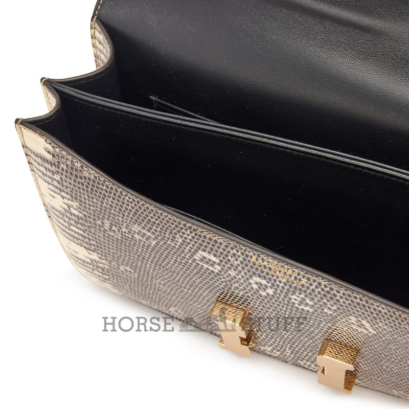 Hermès Constance Elan OMBRE SHINY SALVATOR VARANUS LIZARD GHW