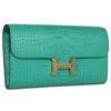 Hermès Constance To Go Wallet Vert Jade Matte Crocodile Alligator GHW