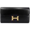 Hermès Constance To Go Wallet Black Box Calf GHW