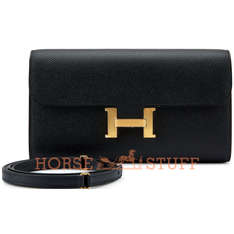 Hermès Constance To Go Wallet Black Epsom GHW