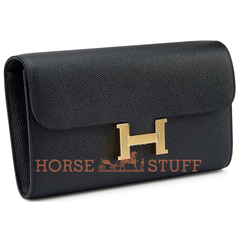 Hermès Constance To Go Wallet Black Epsom GHW