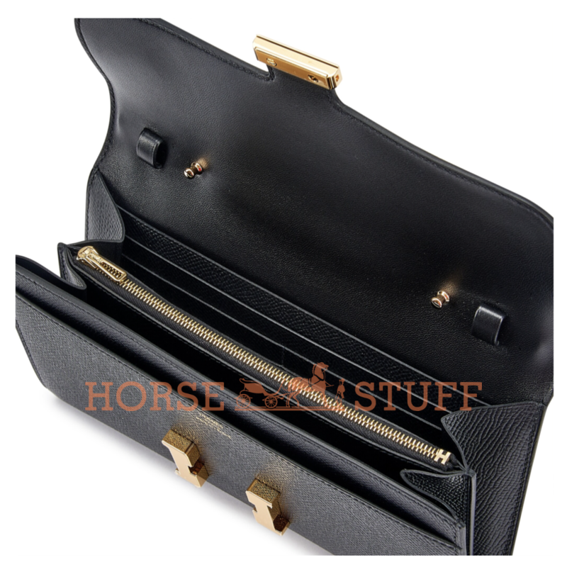 Hermès Constance To Go Wallet Black Epsom GHW