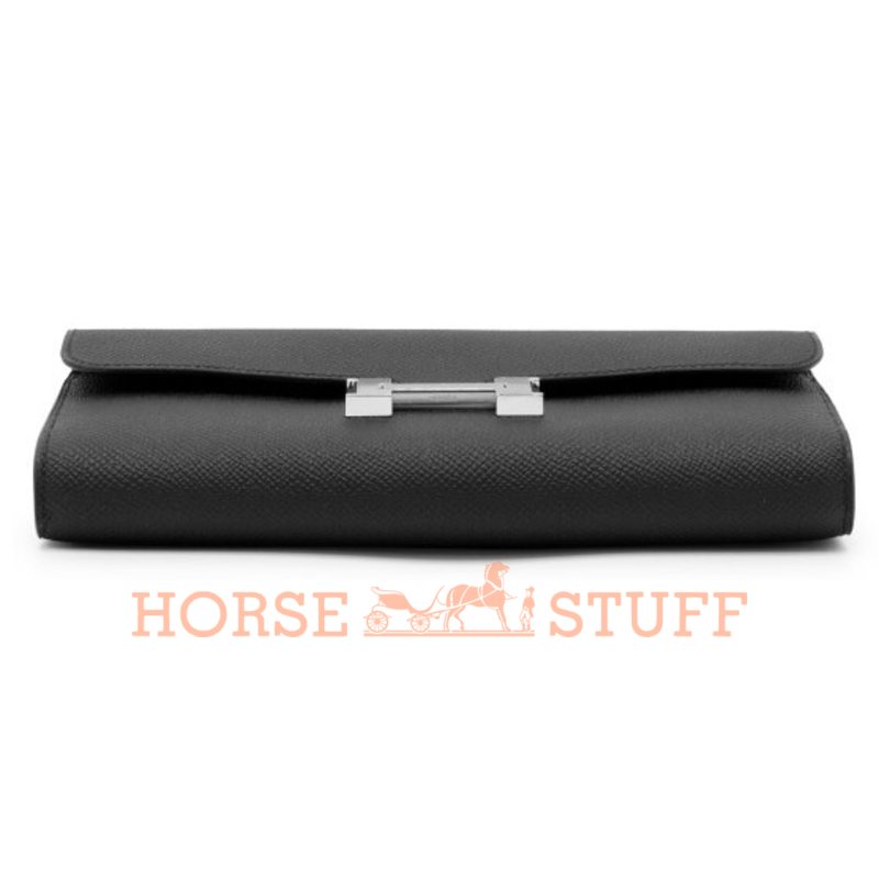 Hermès Constance To Go Wallet Black Epsom PHW