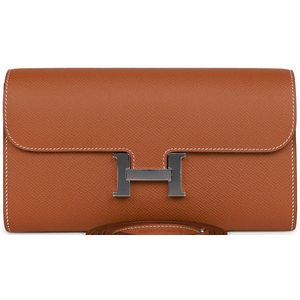 Hermès Constance To Go Wallet Gold Epsom PHW