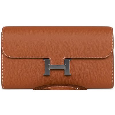 Hermès Constance To Go Wallet Gold Epsom PHW