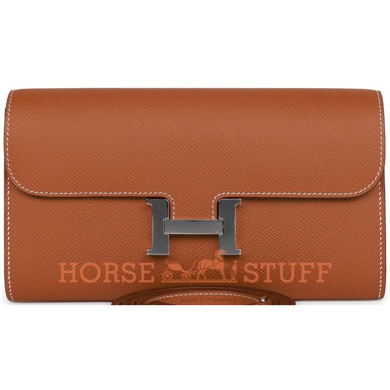 Hermès Constance To Go Wallet Gold Epsom PHW