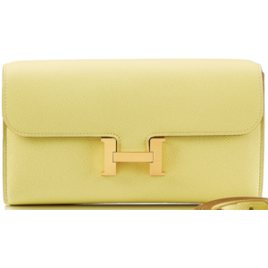 Hermès Constance To Go Wallet Jaune Poussin Epsom GHW