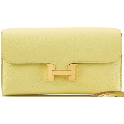 Hermès Constance To Go Wallet Jaune Poussin Epsom GHW